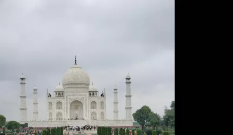 The Taj Mahal. This was earlier AM when the crowds were not as bad.