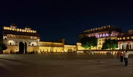 The Amer Fort (or Amber fort) at night