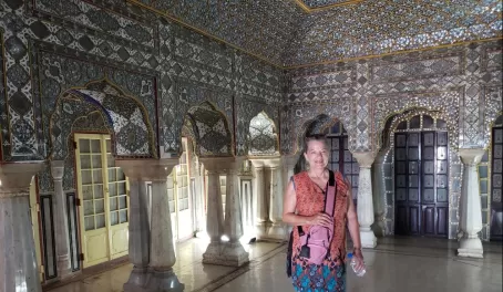 The silver or 'reflecting' room in the Palace.