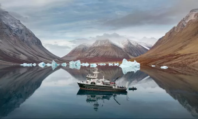 MV Kinfish in Greenland hidden fjord