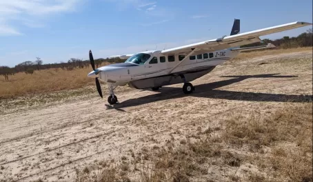 Charter flights off dirt airstrips are a normal part of safari throughout both Southern and East Africa
