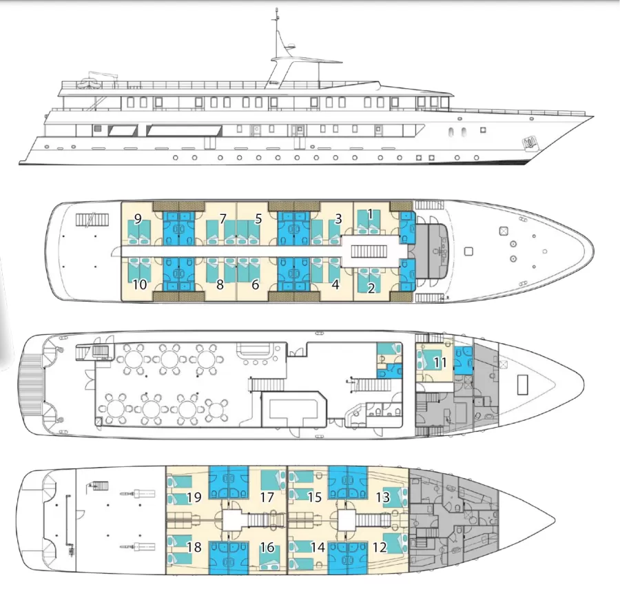 MV Adriatic Sun Deck Plan