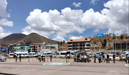 Cusco’s parking lot- where you will be met by your guide