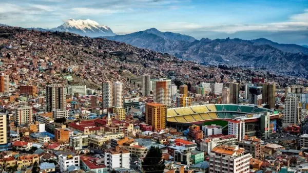 The City of La Paz in Bolivia