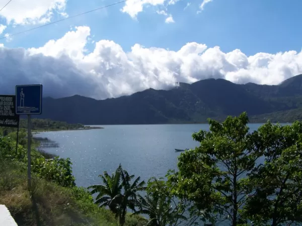 Walking by Lake Atitlan
