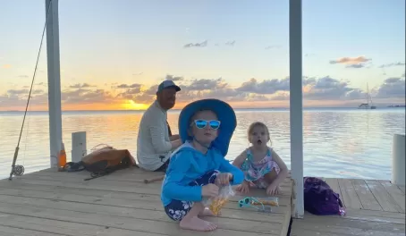 Sunset at Pelican Beach Resort - South Water Caye