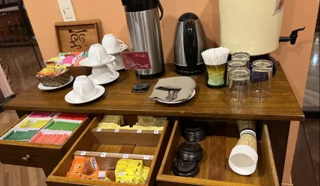 Tea and coffee section at Hotel Patio Andaluz