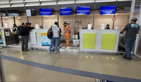 Baltra airport LATAM Airlines ticket counter