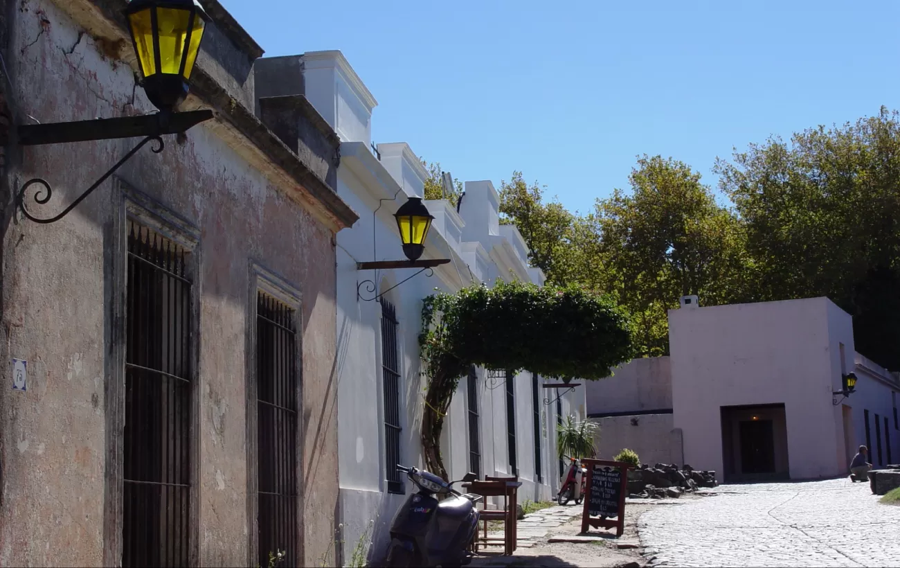 Street-side view of Historic Colonia del Sacramento, Uruguay