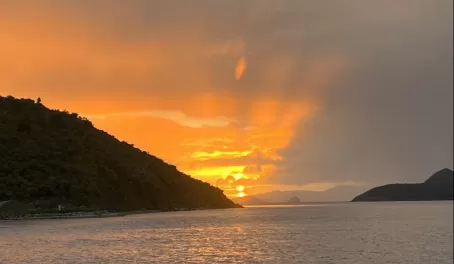 Sunset onboard in the BVI