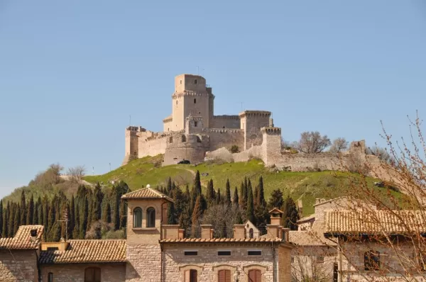 Rocca Maggiore, a medieval fortress that dominates the city of Umbria
