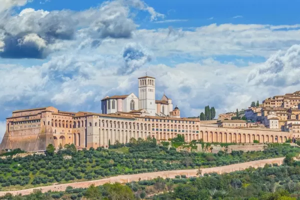 Italian medieval basilica dedicated to St. Francis of Assisi