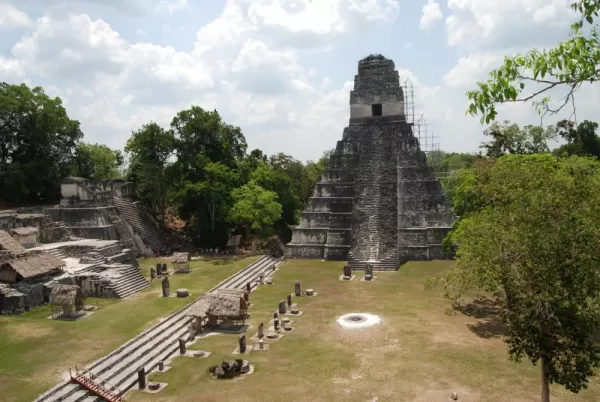 View of the Grand Plaza from Temple II-Tikal