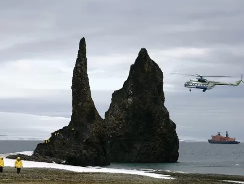 Helicopters will carry you ashore at Franz Josef Land