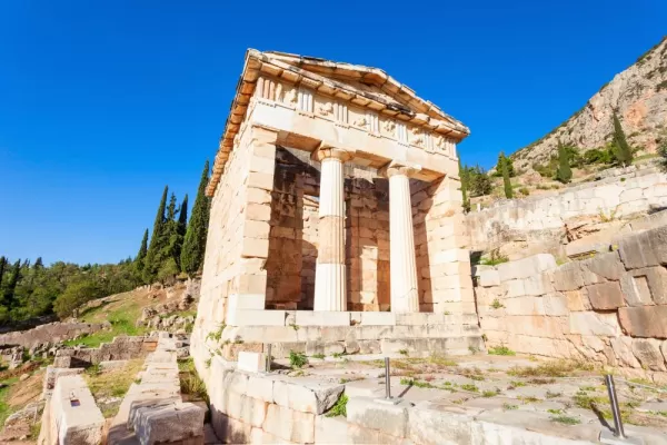 The Treasury of Athens or Athenian Treasure in Delphi
