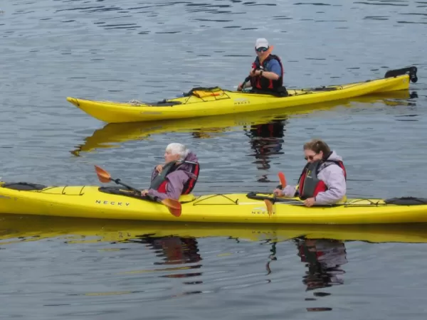 Mary and Terri kayaking in Alaska!