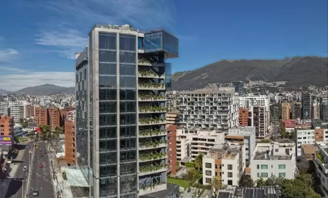 Aerial shot of Go Quito Hotel
