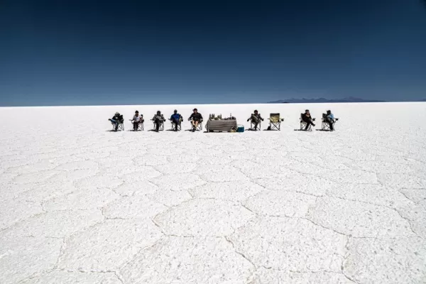The largest salt flat in the world, Uyuni in Bolivia