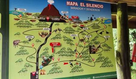 El Silencio trail map