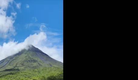 Arenal Volcano poking out