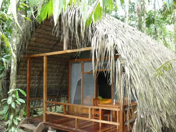 A main hut at Huaorani Lodge