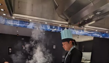 Hasuki Chef at Teppenyaki Restaurant Norwegian Prima