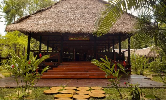 Entrance at Posada Amazonas
