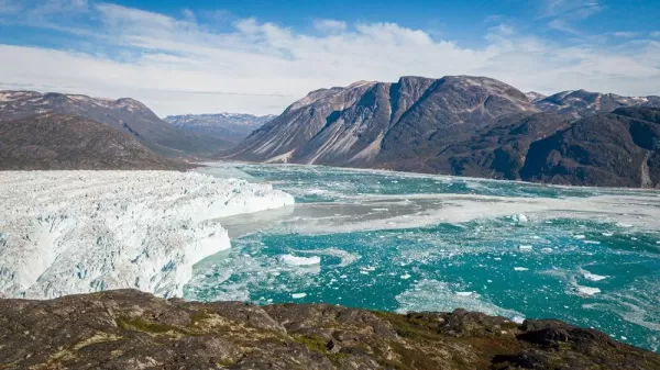 Glacial ice in Greenland