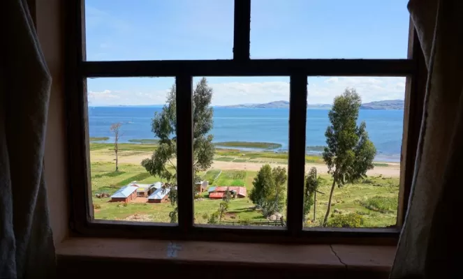 View from your accommodation at Llachon Homestay