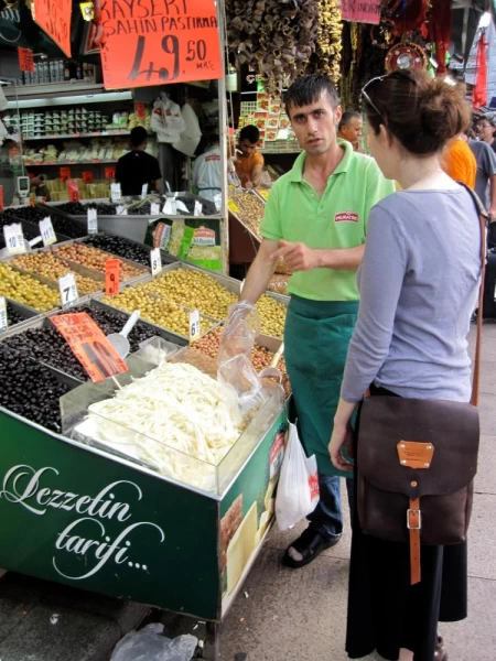 Mozzarella cheese and olives at the Spice Market (Istanbul)