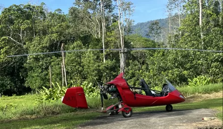 Gyroplane named Pegasus in Selva Bananito Reserve