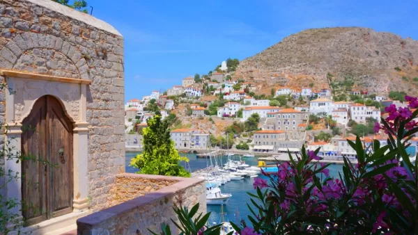 The picturesque island of Hydra on a spring morning