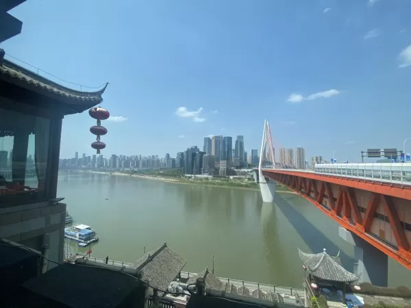 Daytime view of Chaotianmen Bridge in Chongqing