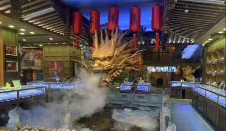 Dragon blowing steam in sweltering Chongqing