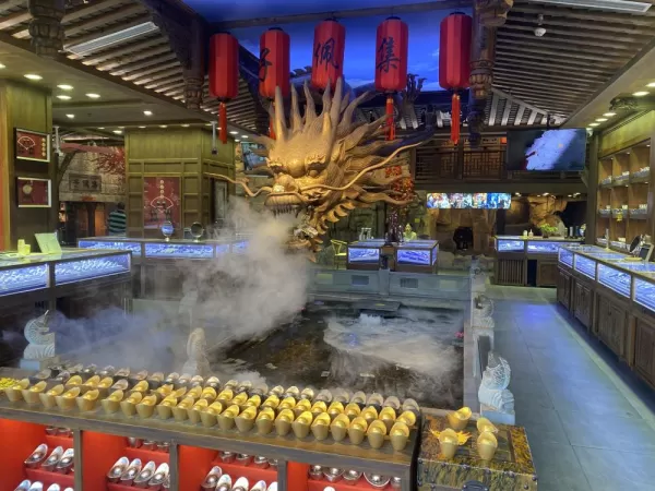 Dragon blowing steam in sweltering Chongqing