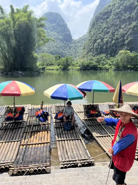 Getting ready to raft down the Yulong River