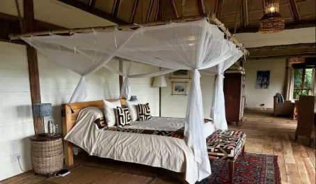 My incredible room at Kyambura Gorge Lodge