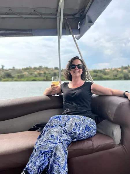 Kazinga Channel Cruise - the wine was ever-flowing and the snacks were delicious!