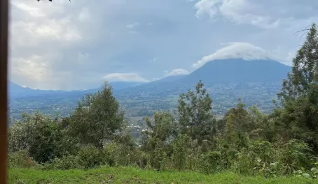 Virunga Lodge - the view from all the windows in my banda
