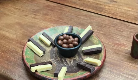 Samples of the chocolate made from Cocoa beans in Don Juan Farm