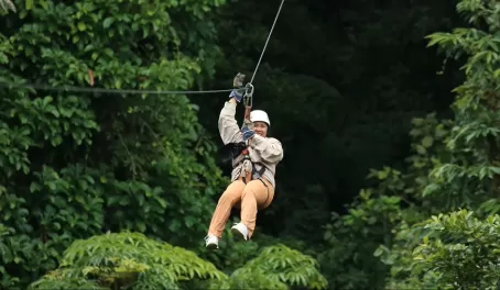 One of the longest zipline in Selvatura Park