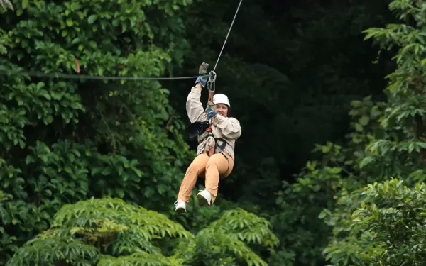 One of the longest zipline in Selvatura Park