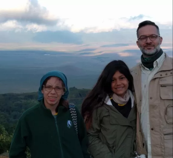 Along the rim of the Ngorongoro Crater
