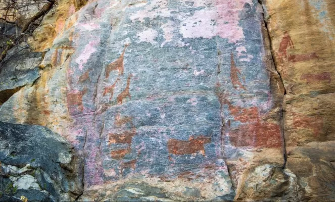 Ancient San paintings at Tsodilo Hills; one of Botswana’s greatest spiritual treasures