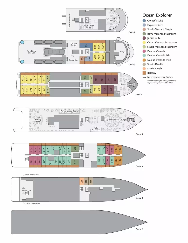 Ocean Explorer - Deck Plan