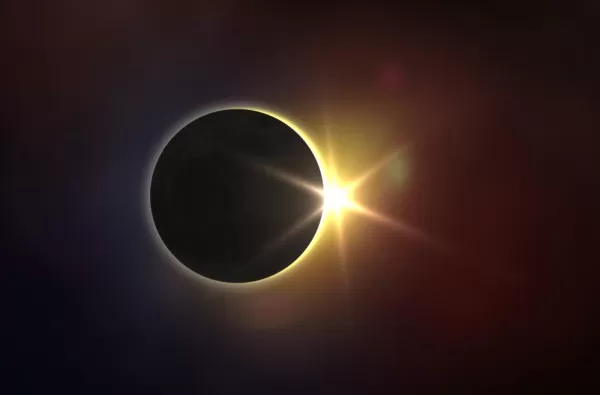 Solar eclipse, mysterious natural phenomenon when Moon passes between planet Earth and Sun