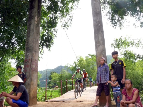 Crossing in the remote village in Vietnam