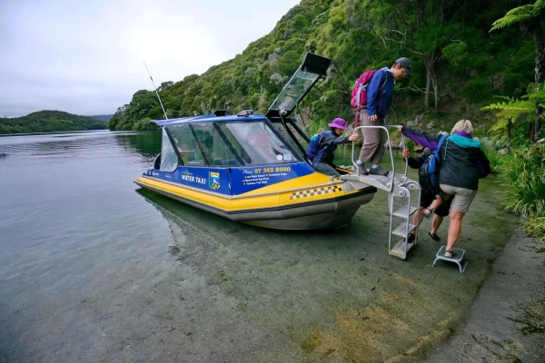 Water taxi in Lake Tarawera