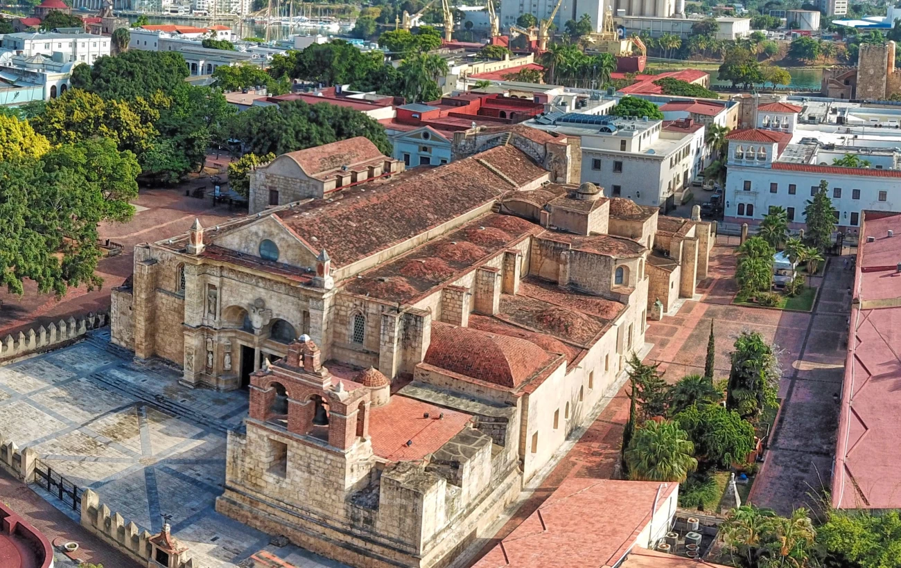 Areal view of Old city of Santo Domingo