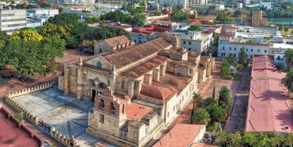 Areal view of Old city of Santo Domingo